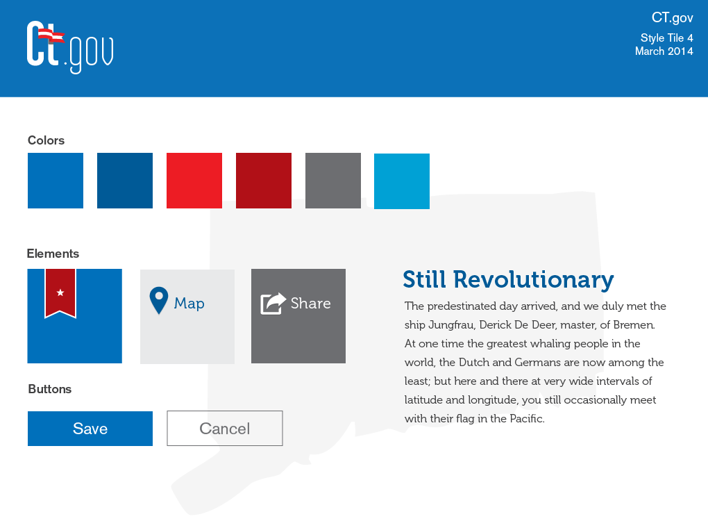 Style tile concept for the design of ct.gov